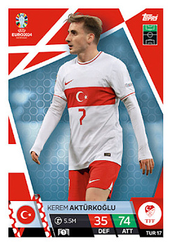 Kerem Akturkoglu Turkey Topps Match Attax EURO 2024 #TUR17